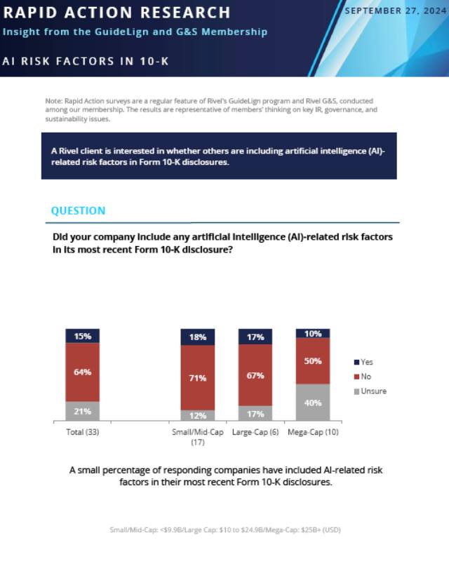 Rapid Action Research: AI Risk Factors in 10-K
